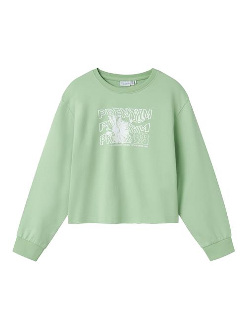 NAME IT Sweatshirt 'NKFVANITA'  pastelgrøn / hvid