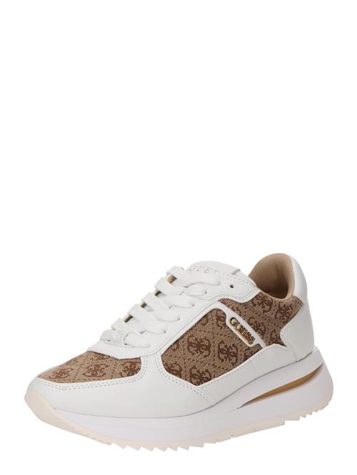 Se GUESS Sneaker low 'Energy'  elfenben / mørkebeige / brun ved About You