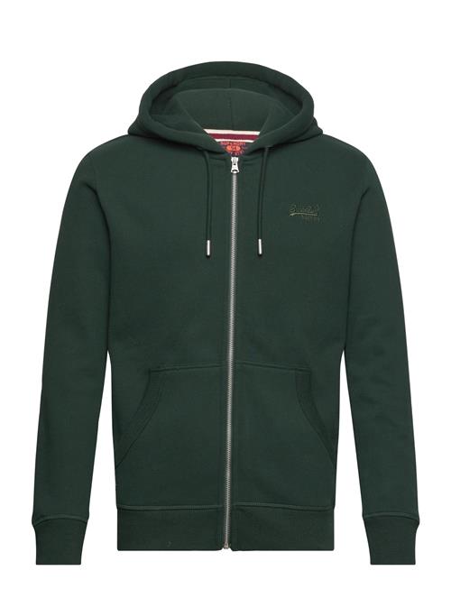 Essential Logo Zip Hoodie Superdry Khaki