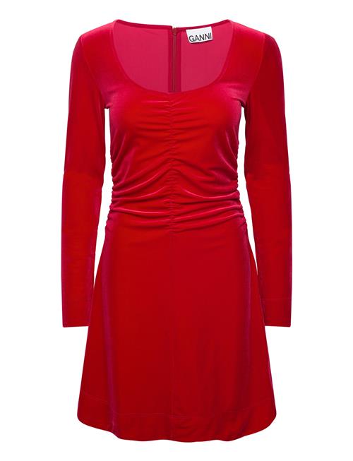 Ganni Velvet Jersey Ganni Red