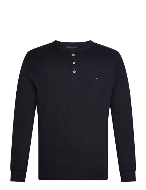 Slub Henley Ls Tee Tommy Hilfiger Black