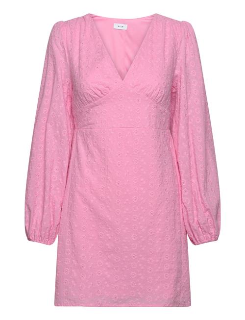 Vila Vimalina L/S Short Dress/Ka Vila Pink