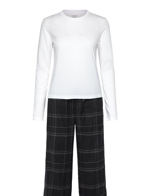 L/S Tee & Pant Sleep Set Calvin Klein White