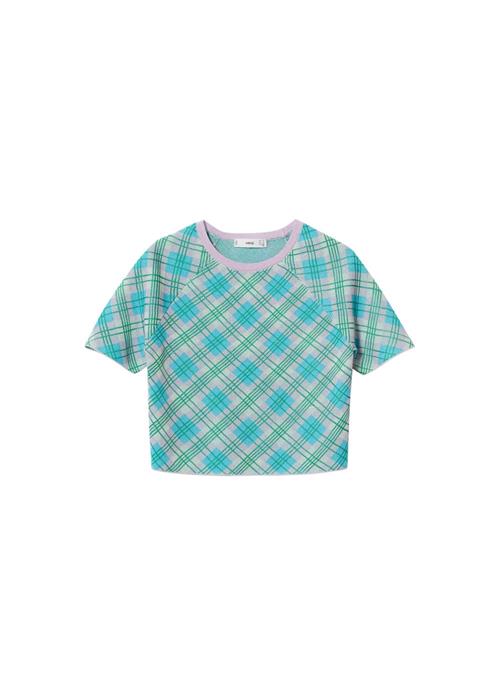 MANGO Shirts 'Kiky'  aqua / jade / pastelgrøn / lilla