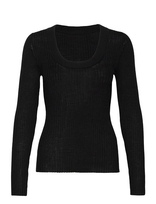 Selected Femme Slfcosta New Ls Knit Deep U-Neck Selected Femme Black