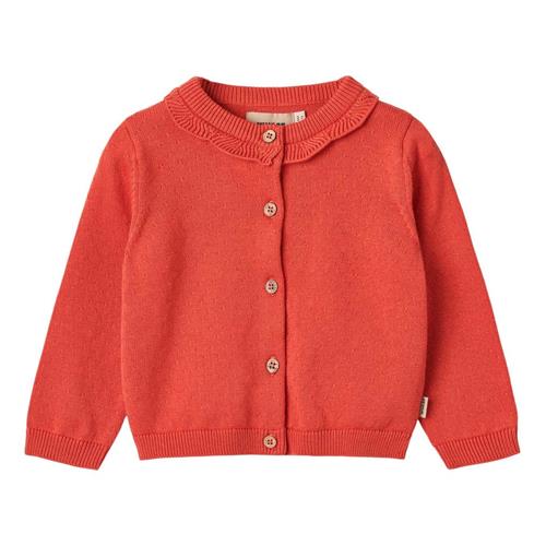 Wheat GOTS Amy Babycardigan Candy Red | Rød | 86 cm