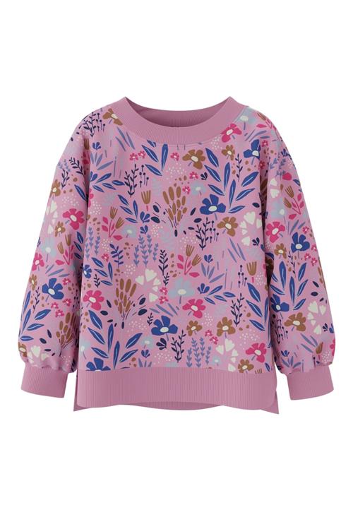 NAME IT Sweatshirt 'Nirana'  blå / magenta / eosin / hvid