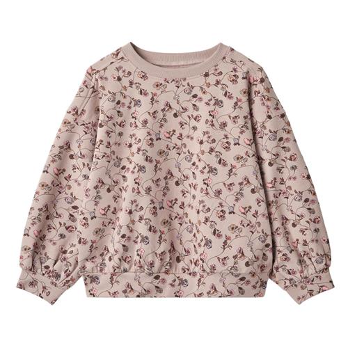 Wheat Sweatshirt L/S Lia Dry Rose Flower Vine | Lyserød | 140 cm