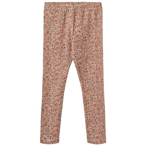 Wheat GOTS Jules Blomstrede Leggings rose Flower Meadow | Lyserød | 140 cm