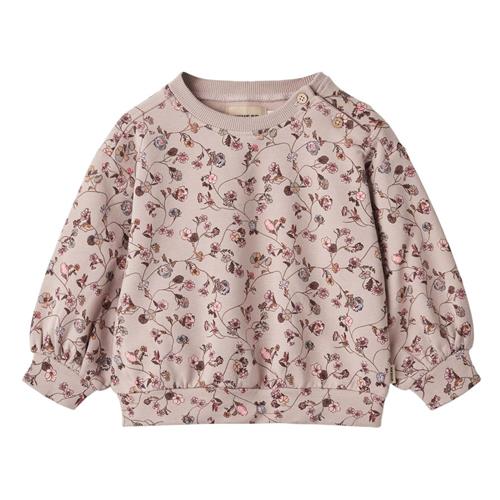 Wheat Sweatshirt L/S Lia Dry Rose Flower Vine | Lyserød | 68 cm