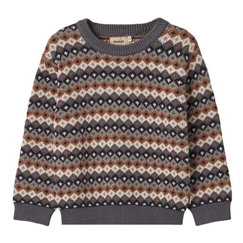 Se Wheat GOTS Elias Strikket Trøje Multifarvet 116 cm  Creme  116 cm  mand ved Babyshop