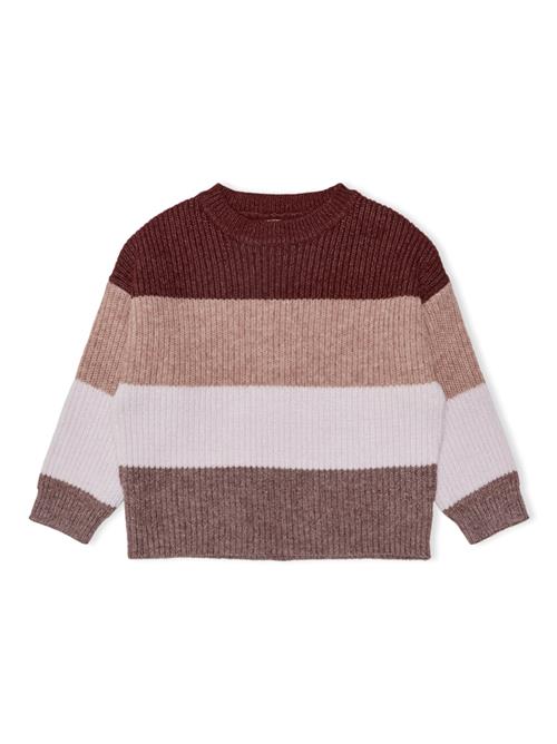 KIDS ONLY Pullover 'Sandy'  lysebeige / brun-meleret / carminrød / hvid