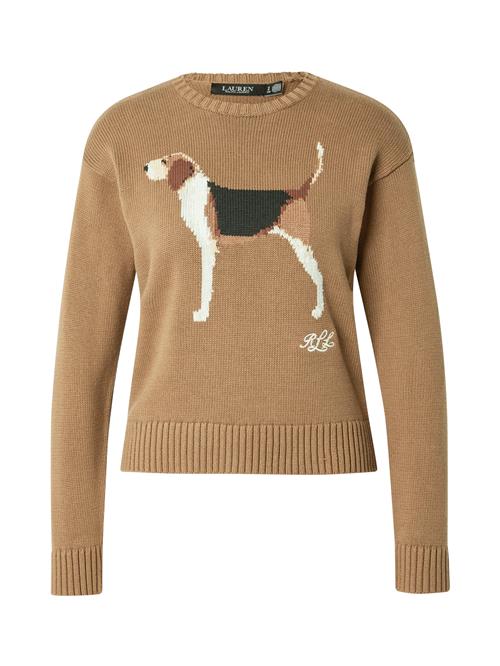 Lauren Ralph Lauren Pullover 'RIEDNEE'  lysebrun / mørkebrun / sort / hvid