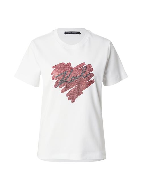 Karl Lagerfeld Shirts 'HEARTS'  rød / sort / hvid