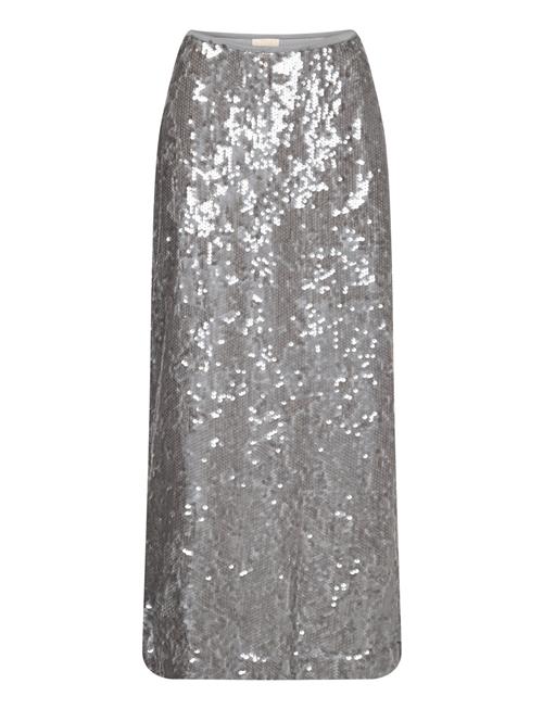 by Ti Mo Sequins Maxi Skirt By Ti Mo Silver