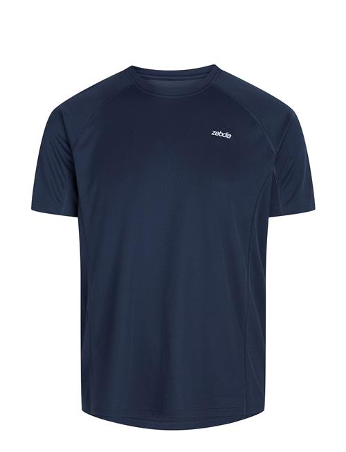 Men Sports T-Shirt/Chest Print ZEBDIA Navy