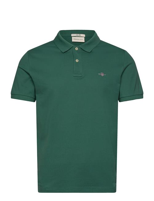 Slim Shield Ss Pique Polo GANT Green