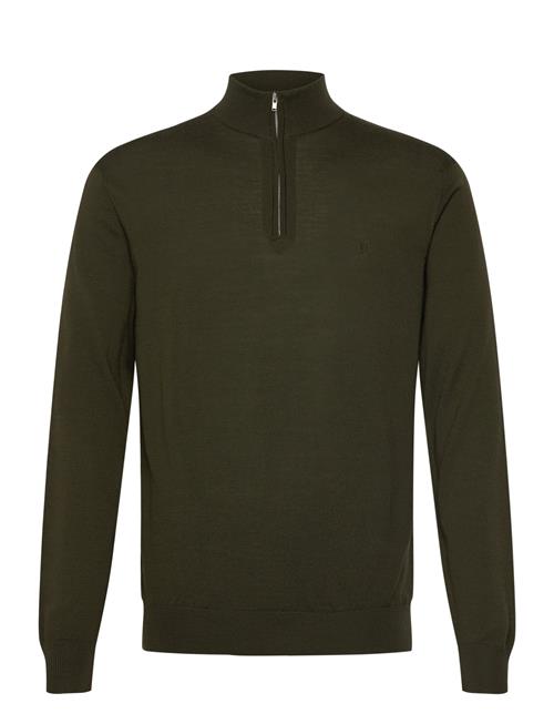 Les Deux Greyson Half-Zip Merino Knit Les Deux Khaki