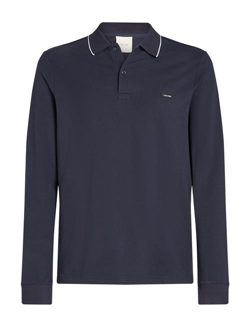 Calvin Klein Stretch Pique Tipping Ls Polo Calvin Klein Navy