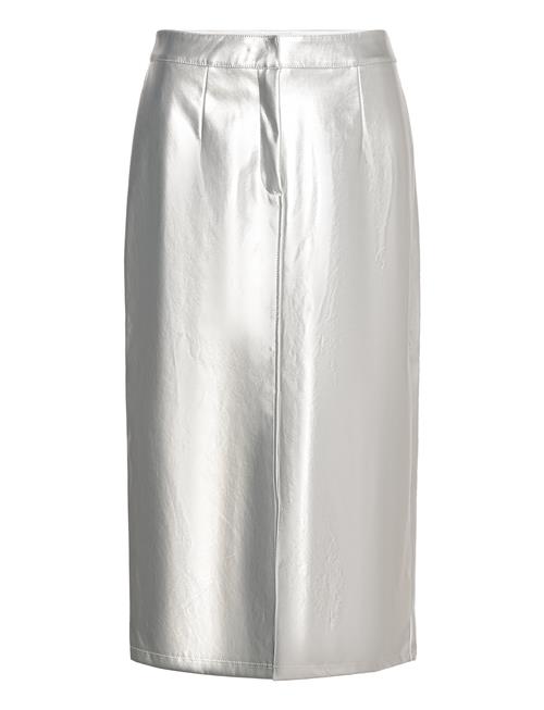 Vila Visilver Hw Coated Skirt/Ls Vila Silver