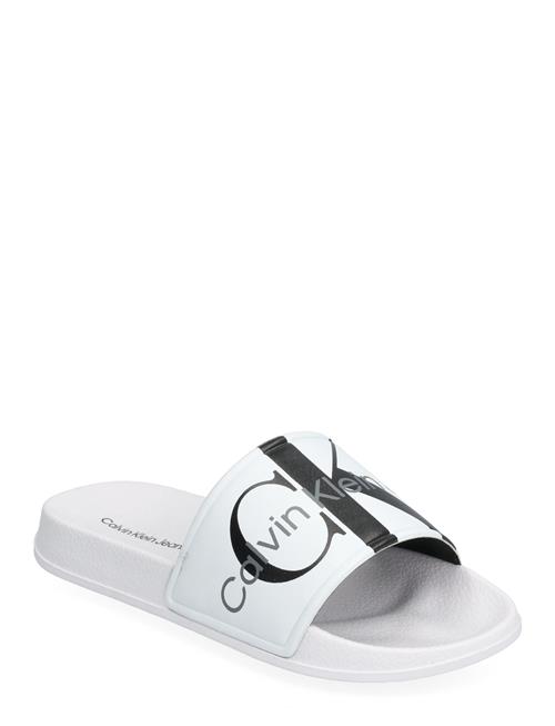 Logo Pool Slide Calvin Klein White