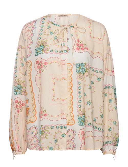 Cotton Tissue Printed Blouse Stella Nova Beige