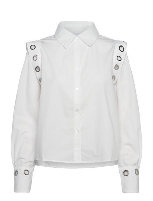 Se Shirt With Metal Holes Coster Copenhagen White ved Booztlet