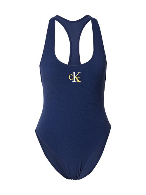 Calvin Klein Swimwear Badedragt  mørkeblå / gul / hvid