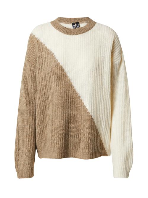 PIECES Pullover 'NILLE'  brun / hvid