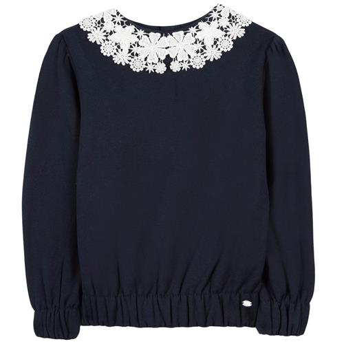 Tartine et Chocolat Sweatshirt med blomsterkrave Navy | Marine blå | 2 years