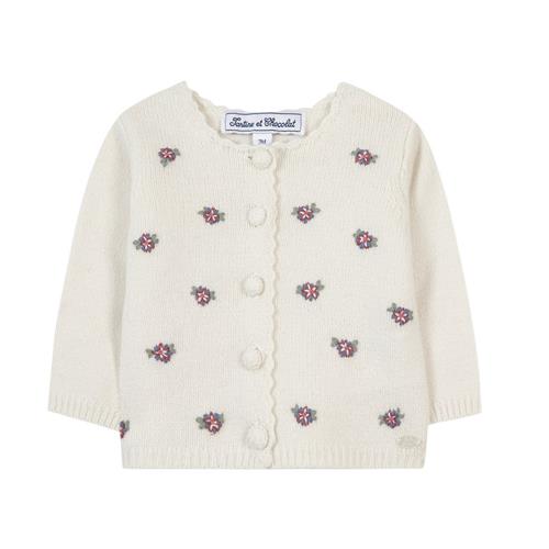 Tartine et Chocolat Uldcardigan med blomsterbroderi |  | 1 years