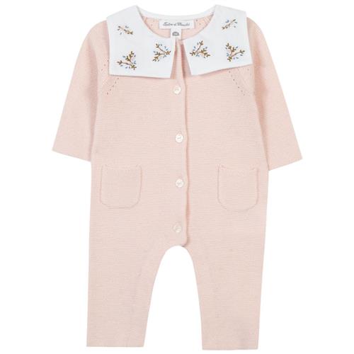 Tartine et Chocolat Onesie i uld Lyserød | Lyserød | 3 months