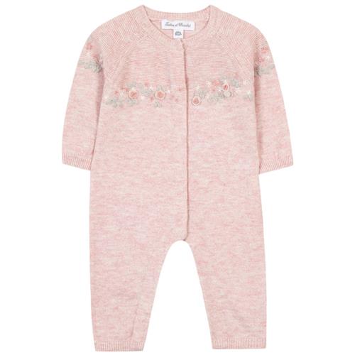 Tartine et Chocolat Onesie i uld Heather Pink | Lyserød | 18 months