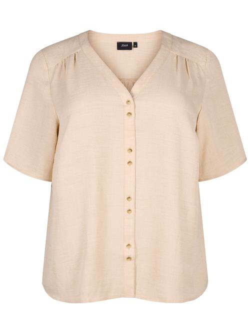 Zizzi Bluse 'CAALABAMA'  beige