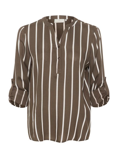 Kaffe Bluse 'Stridy'  brun / hvid