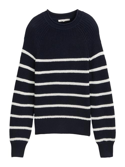 TOM TAILOR DENIM Pullover  marin / hvid