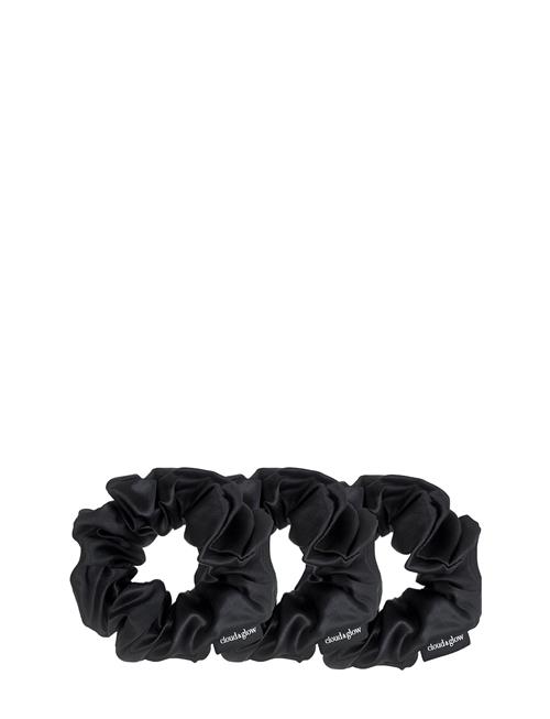 Cloud & Glow Silk Scrunchies 4 Cm Black Cloud & Glow Black