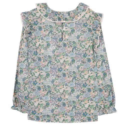 Se Tartine et Chocolat Blomstret bluse Celadon | Grønn | 2 years ved Babyshop