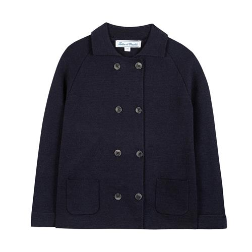 Tartine et Chocolat Cardigan i uld Navy | Marine blå | 12 years