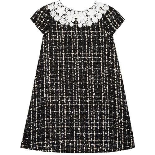 Tartine et Chocolat Tweed-kjole sort 4 Y  Sort  4 år  kvinde