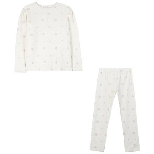 Tartine et Chocolat Pyjamas i cremefarvet silke, perle |  | 3 years