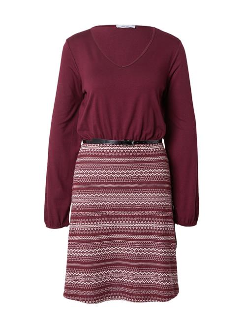 Se ABOUT YOU Kjole 'Elfi Dress'  bordeaux / hvid ved About You