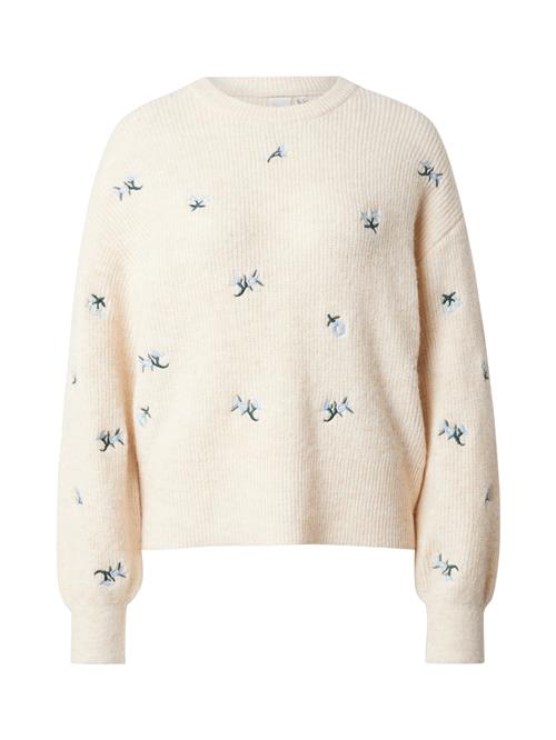 YAS Pullover 'YASFLEUR'  lysebeige / lyseblå / grøn