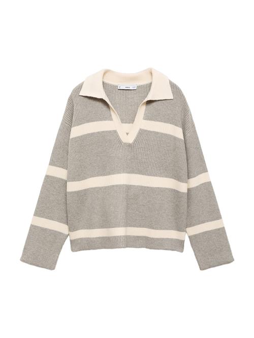 MANGO Pullover 'CUCO'  creme / grå