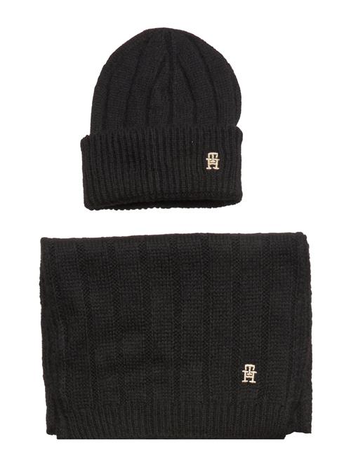 Tommy Hilfiger Gp Th Timeless Beanie + Scarf Tommy Hilfiger Black