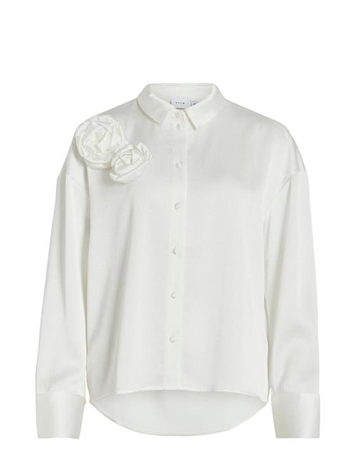 Se Vila Vimedina L/S Rose Shirt Vila White ved Booztlet