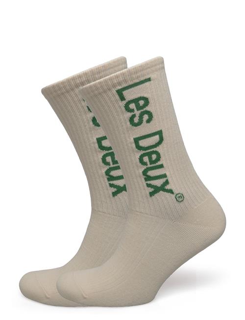 Brody Rib Socks 2-Pack Les Deux Beige