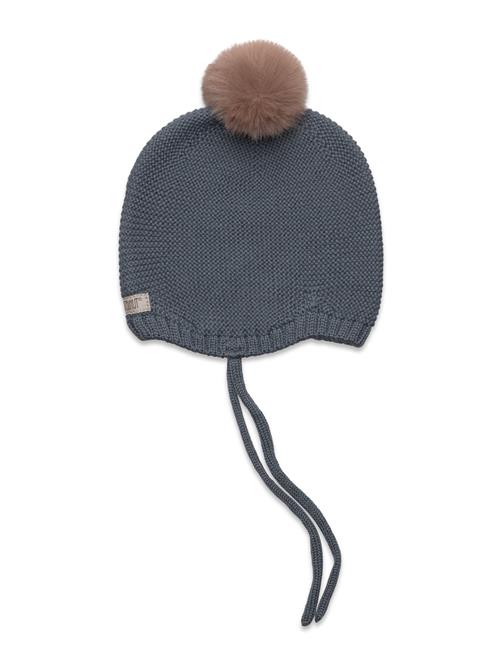 Bonnet Wool Knit W. Pompom Huttelihut Blue