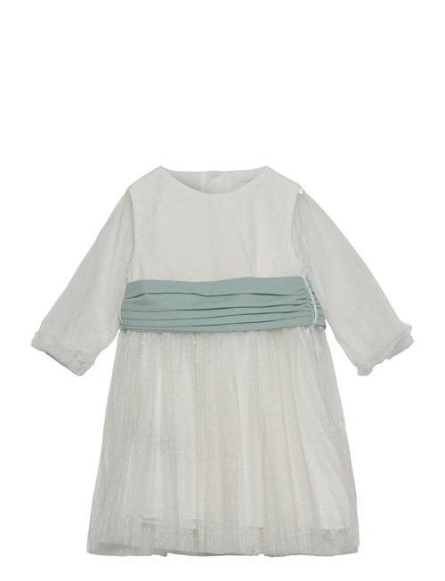 Mango Embroidered Tulle Dress Mango White