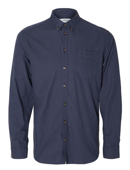 Slhslimowen-Brushed Shirt Ls D Selected Homme Navy